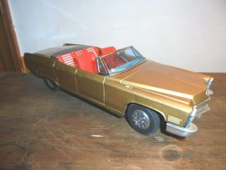 1960s Large Bandai Cadillac Convertible Battery Toy Or Restoration