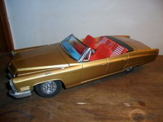 1960s Large Bandai Cadillac Convertible Battery Toy or Restoration 3
