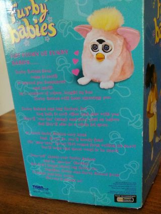Furby Babies Electronic White Pink Ears Model 70 - 940 1999 3
