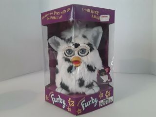 Tiger Electronics Furby White With Black Spots