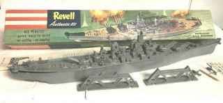 Vintage Revell Battleship Uss Missouri Plastic Toy Model Kit 1953
