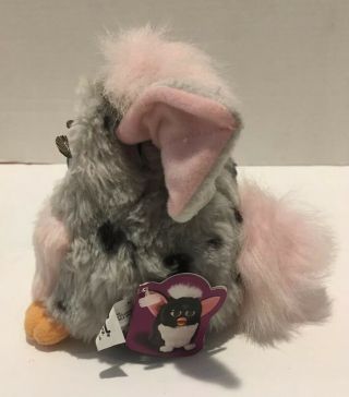1998 Furby Leopard 70 - 800 Grey with Black Spots Pink Belly Gray Eyes - 2