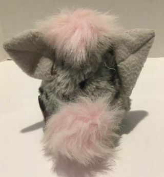 1998 Furby Leopard 70 - 800 Grey with Black Spots Pink Belly Gray Eyes - 3
