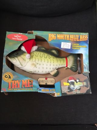 Big Mouth Billy Bass Sings For The Holidays Singing Fish With Box