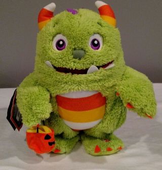 Hallmark Halloween Roary Monster Singing Animated 10 " Plush Sings I Want Candy