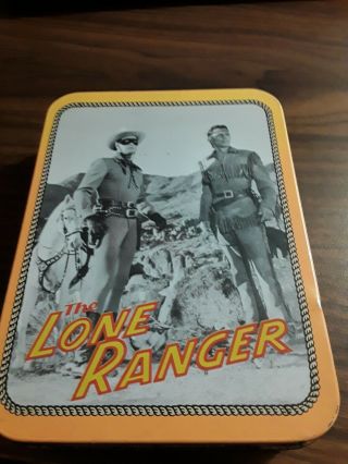Vintage Lone Ranger Playing Cards & Tin Made In Hong Kong By Media Productions