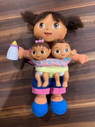 Big Sister Dora The Explorer Doll Fisher Price Baby Sister Brother Twins Mattel