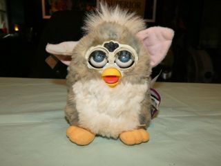 Vintage 1998 Furby 70 - 800 Repair Gray White With Blue Eyes