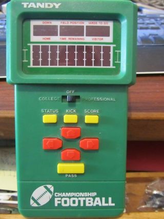 Vintage Tandy Championship Electronic Football Handheld Game