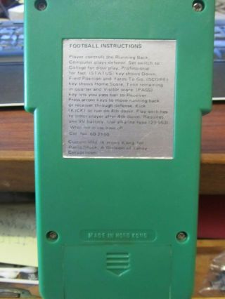 Vintage Tandy Championship Electronic Football Handheld Game 2