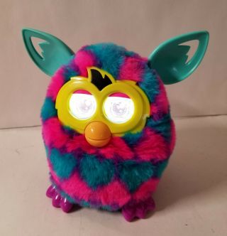 Hasbro Furby Boom Teal Pink Heart Interactive Electronic Toy Led Eyes