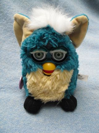 6 " Teal & White Furby Tag Dated 1999