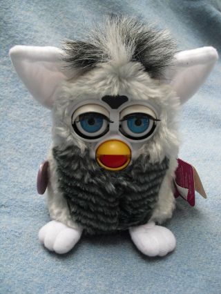 6 " Racoon Striped Furby Tag Dated 1999