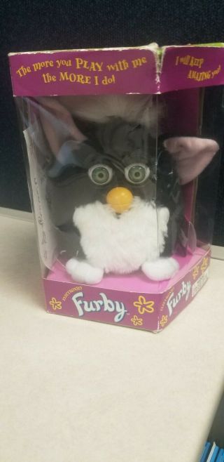 1998 Furby Black And White With Box/not 70 - 800