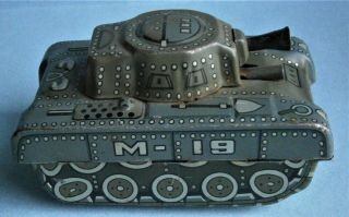 Toy Tank " M.  19 " Made In Japan,  C.  1950 