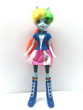 Mlp My Little Pony Equestria Girls Doll Rainbow Dash Dressed & W/ Boots Cute