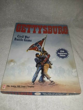 Gettysburg Civil War Battle Game - 125th Anniversary Edition - 1988 Avalon Hill