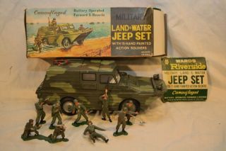 Wards Riverside Camoufloged Military Jeep Battery Operated Soldiers Box