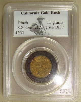 1857 S.  S.  Central America Shipwreck Recovered 1.  5 Gram Gold Pinch Nuggets