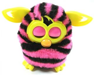 Furby Boom Pink And Black Stripes Great Hasbro 2012 Interactive Toy