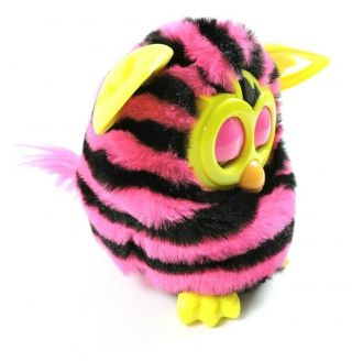 Furby Boom Pink and Black Stripes Great Hasbro 2012 Interactive Toy 2