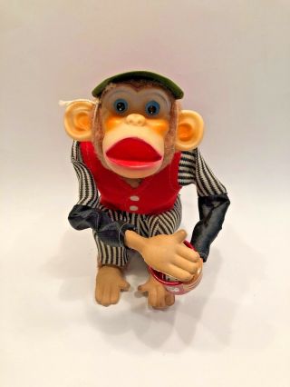 Cragstan Crap Shooting Monkey Vintage Battery Toy Complete Made Japan