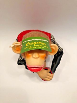 Cragstan Crap Shooting Monkey Vintage Battery Toy Complete Made Japan 2