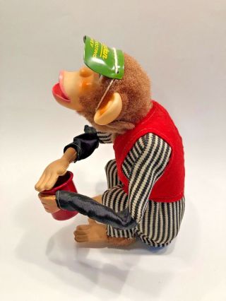 Cragstan Crap Shooting Monkey Vintage Battery Toy Complete Made Japan 3