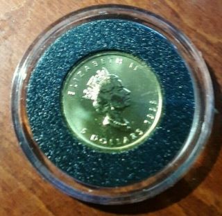 1999 1/10 Oz Canadian Canada Elizabeth Ii Maple Leaf $5.  9999 Gold Coin