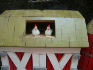 Vintage Farm Barn Music Box Pigs,  Chicken,  Ducks,  Weather Vane 3
