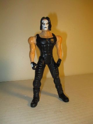 2000 Wrestling Wwe The Evolution Of Sting Black Muscle Shirt Figure Loose Toybiz