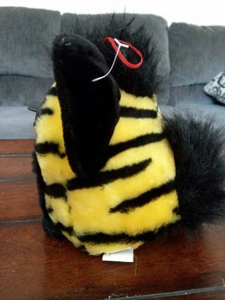 Tiger Furby Stuffed Toy Plush Yellow Black Zebra 1999 Nanco 7  tall Chelsea 3
