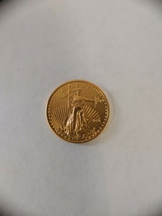 2016 - P U.  S.  Gold Eagle $5.  00 1/10 Ounce Fine Gold 3