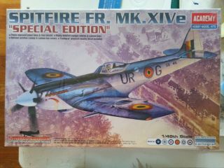 Built Spitfire Fr Mk Xive Canadian Racer In 1/48 Scale From Academy Kit