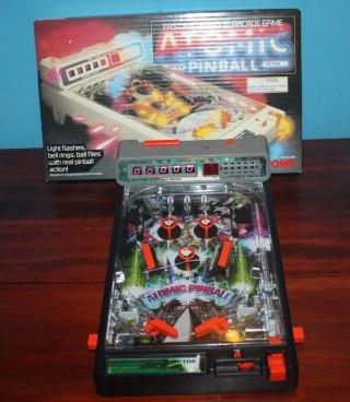 Vintage 1979 Electronic Atomic Arcade Pinball By Tomy - Great