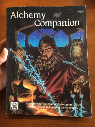 Alchemy Companion (rolemaster) Shadow World Ice Rpg Book 1530 1992 First