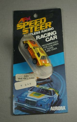 1979 Aurora Afx Speed Steer No 6201 Bmw 320i Turbo Slot Car On Card Package