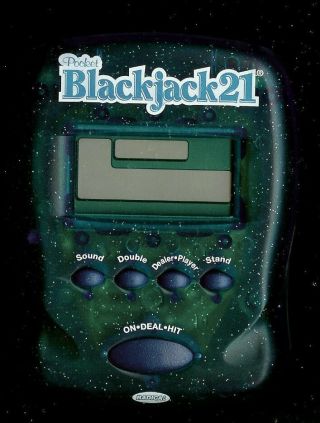Radica Blackjack 21 Electronic Handheld Travel Game Lcd Toy Black Jack Caisno