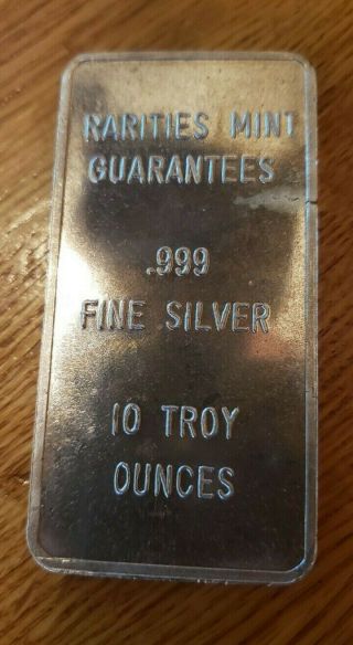 Rarities Guarantees.  999 Fine Silver 10 Troy Ounce Bar Eagle & Liberty Bell