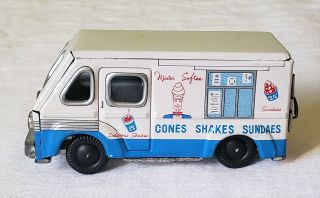 Unknown Japan Tin Friction Gmc Private Label Mister Softee Ice Cream Truck Nmint