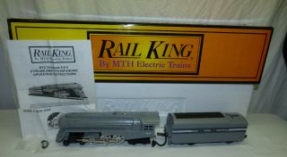 Mth Rail King 4 - 6 - 4 Steam Engine Nyc Dreyfuss Hudson Rk - 1113lp W/ Proto - Sound