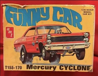 1967 Mercury Cyclone Funny Car Amt 1:25 Scale Plastic Model Car Kit