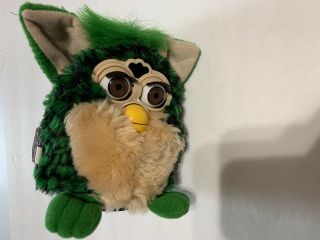 furby 1999 non green,  black and beige Brown - eyes.  tiger electroni 2