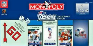 England Patriots Monopoly 2003 Collector 