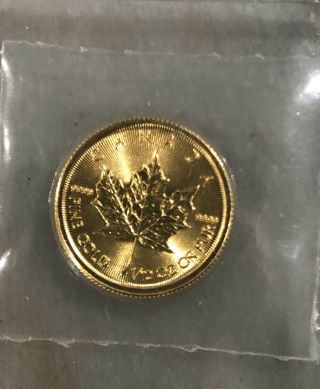 2018 Canadian Gold Maple Leaf $5 Coin - 1/10 Oz.  9999 Gold - Canadian Bullion Bu