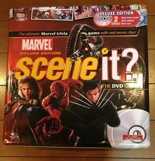Scene It? Marvel Deluxe Edition Collector’s Tin Dvd Game 100 Complete