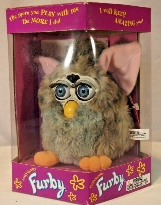 Furby 70 - 800 Gray Blue Eyes With Instructions Not
