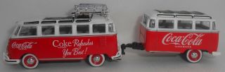 M2 Machine Coca - Cola 1959 Vw Microbus Usa With Trailer Red/white 2019 Loose