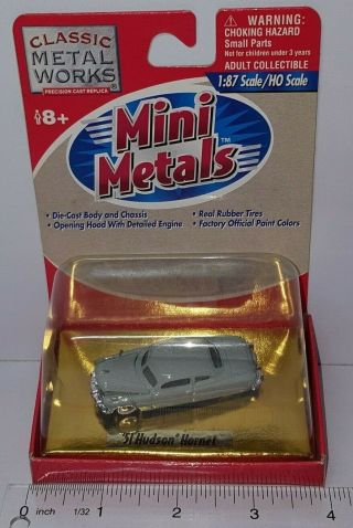 2001 1/87 Ho Scale Classic Metal Mini Metals 1951 Hudson Hornet Gray