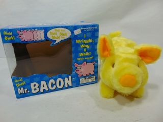 Westminster Mr.  Bacon Battery Operated Pig (yellow) W/ Box 1998